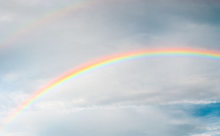 Rainbow in the clouds